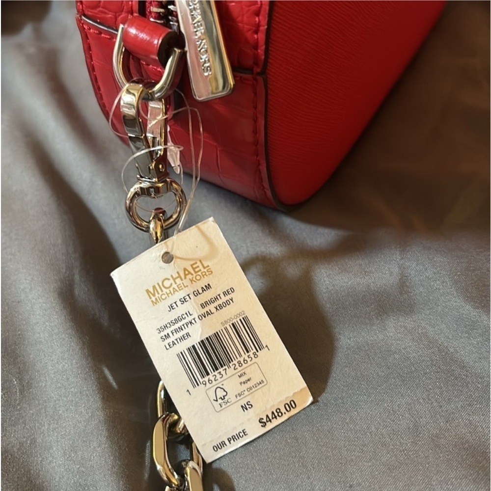 Michael Kors jet set glam red Crossbody NWT​​​ - Picture 2 of 9